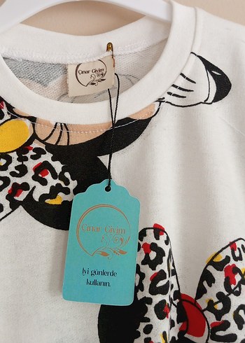 Kız Çocuk Desenli Pijama Takımı  2li Set  Yeni - Görsel 2