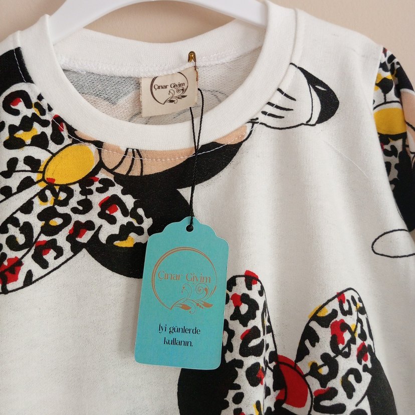 Kız Çocuk Desenli Pijama Takımı  2li Set  Yeni - Görsel 2