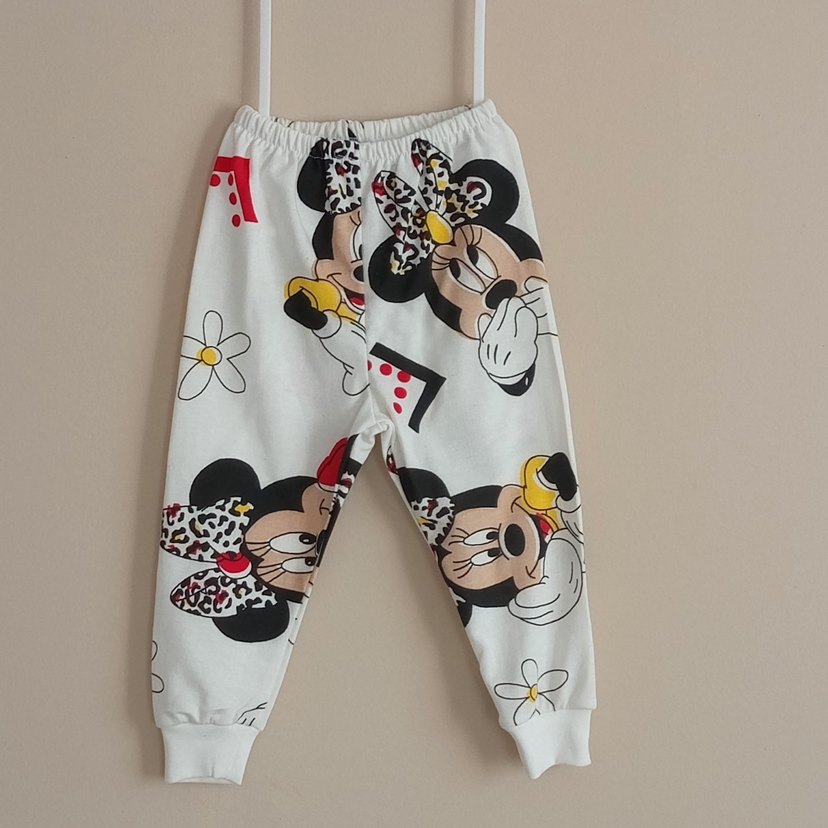 Kız Çocuk Desenli Pijama Takımı  2li Set  Yeni - Görsel 3