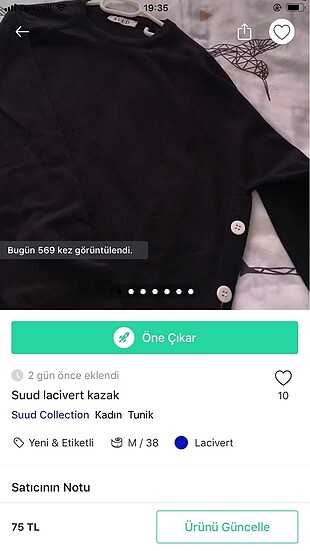 Suud lacivert kazak