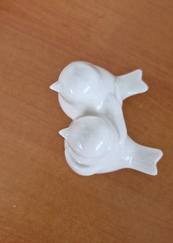 Beyaz Kuş Figürlü Seramik Dekor - Görsel 2