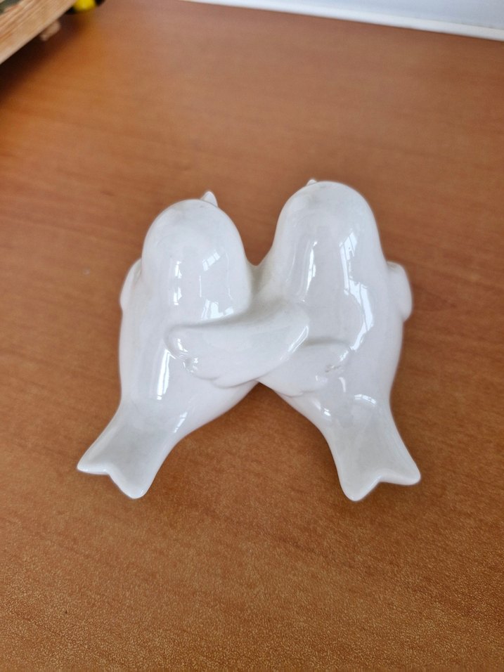 Beyaz Kuş Figürlü Seramik Dekor - Görsel 3