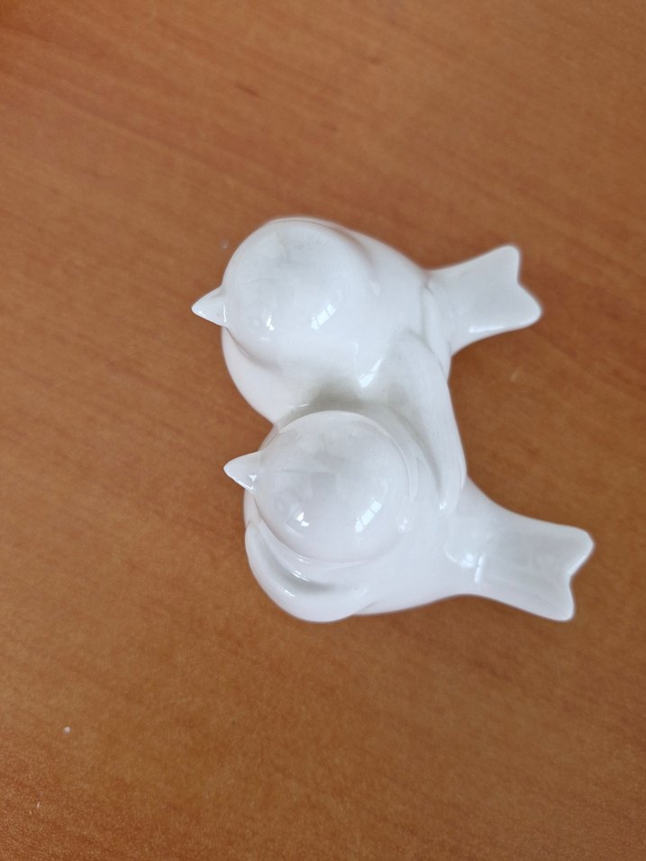 Beyaz Kuş Figürlü Seramik Dekor - Görsel 2