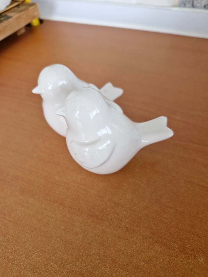 Beyaz Kuş Figürlü Seramik Dekor - Görsel 4