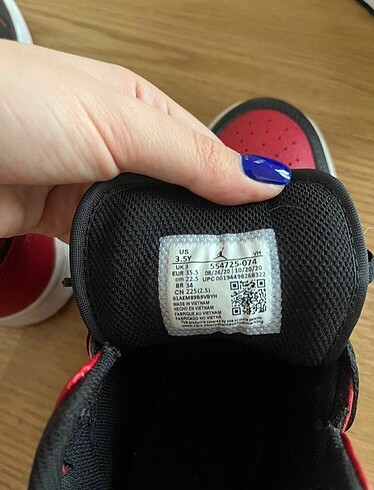 35,5 Beden orijinal air jordan