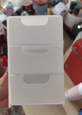 Diğer Mini Beyaz 3 Çekmeceli Düzenleyici