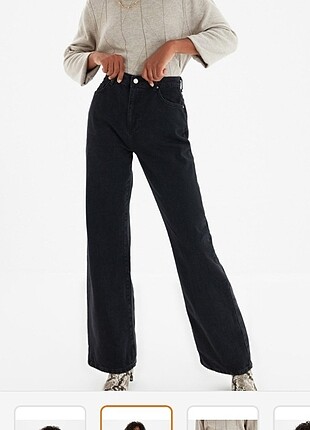 Siyah wed leg Jean pantalon TRENDYOLMİLLA 