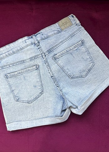 Bershka Bayan kot şort - Görsel 2