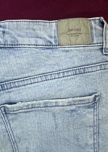 Bershka Bayan kot şort - Görsel 3