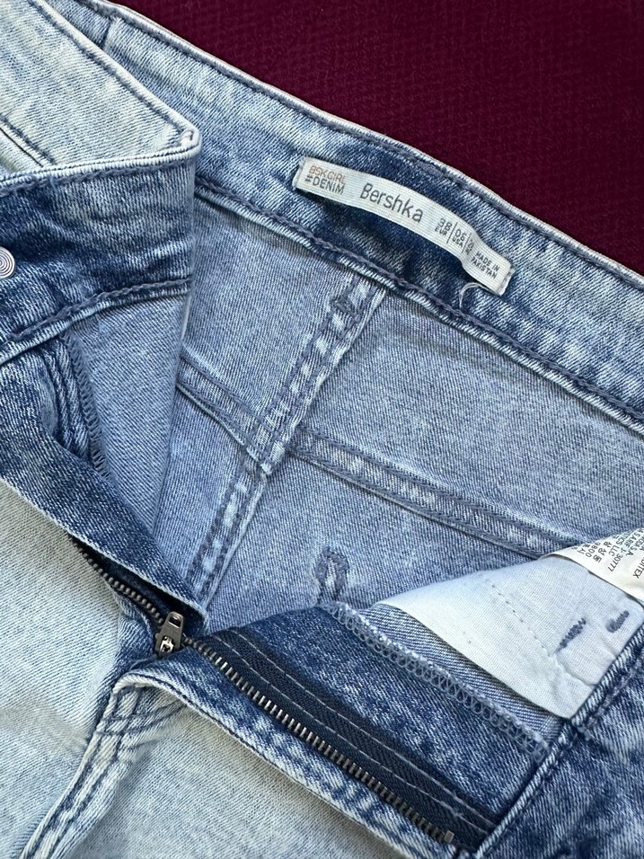 Bershka Bayan kot şort - Görsel 4