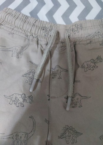 5 Yaş Beden Erkek Çocuk Jogger Pantolon Beli Bağlamalı Cepli Dinozor Desenli