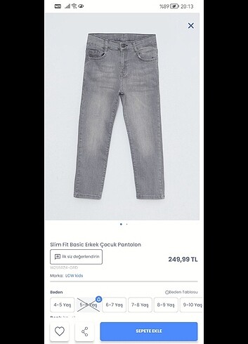 LC Waikiki Lc waikiki Erkek çocuk pantolon 9-10 yaş 134-140 CM Dar Kalıp /