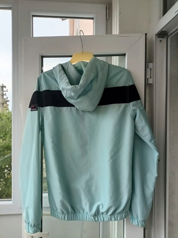 Kadın Mavi Fermuarlı Rüzgarlık - Görsel 2