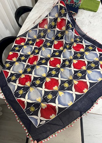  Beden Dantel Detaylı igne oyalı Kadın tülbent