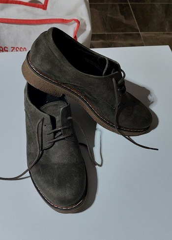 haki Süet bayan Klasik Ayakkabı - Görsel 2