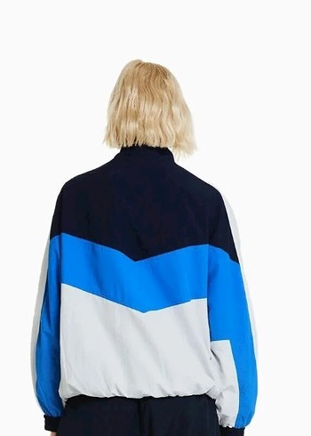 bershka blok renkli oversize ceket - Görsel 3