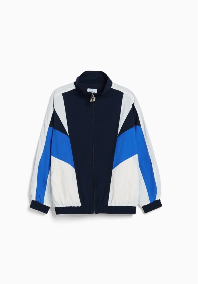 bershka blok renkli oversize ceket - Görsel 2