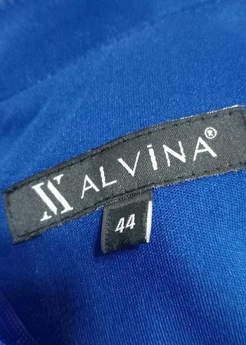 Uzun Kollu Mavi Tesettür Kadın Abiye Elbise - Görsel 5