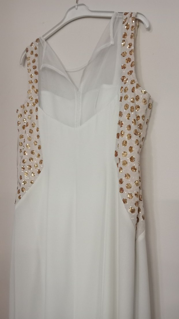 Altın Payetli Bohem Kadın Abiye Elbise - Görsel 2