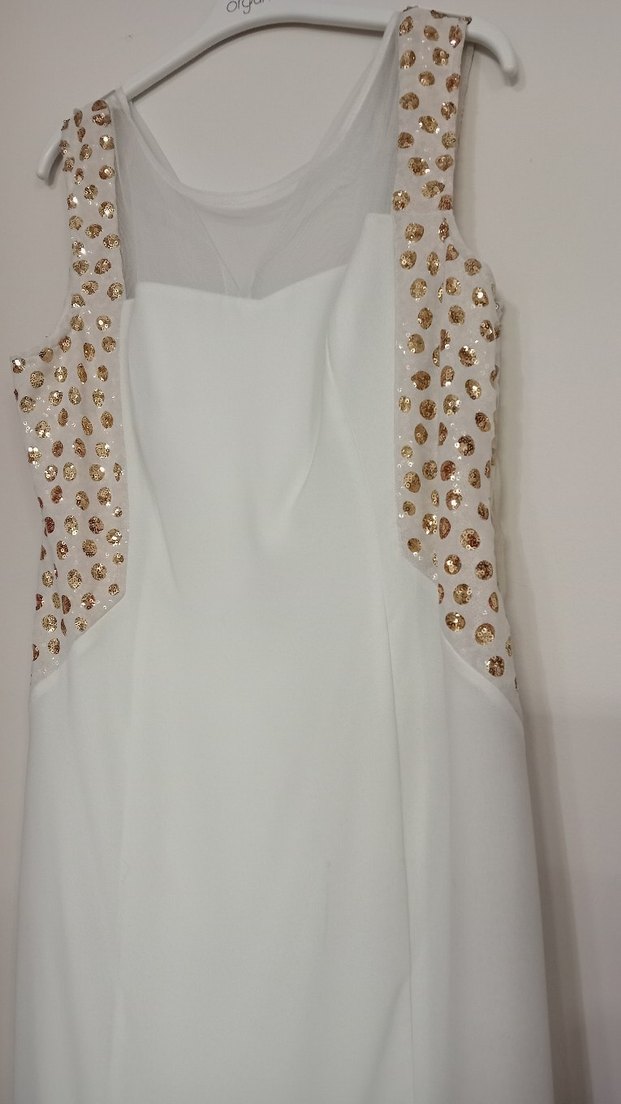 Altın Payetli Bohem Kadın Abiye Elbise - Görsel 5