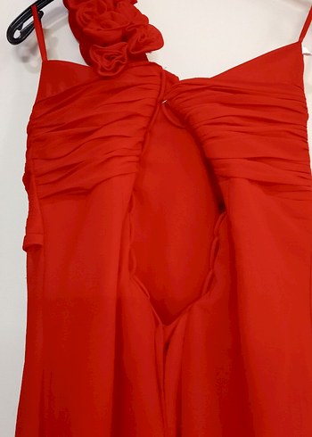 Kırmızı Abiye elbise - Görsel 5