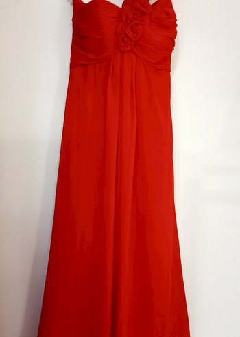 Kırmızı Abiye elbise - Görsel 3