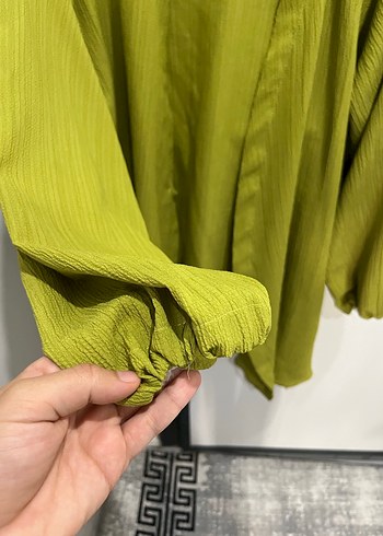 38 Beden sarı Renk İkili bağlamalı kimono takım