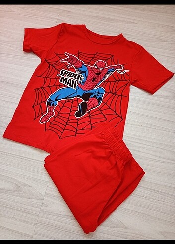 Diğer Spider Man T-shirt şort takım