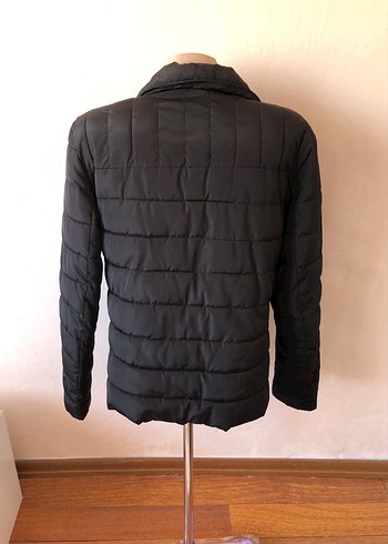 m Beden Kadın Siyah Mini Biker Ceket Fermuarlı