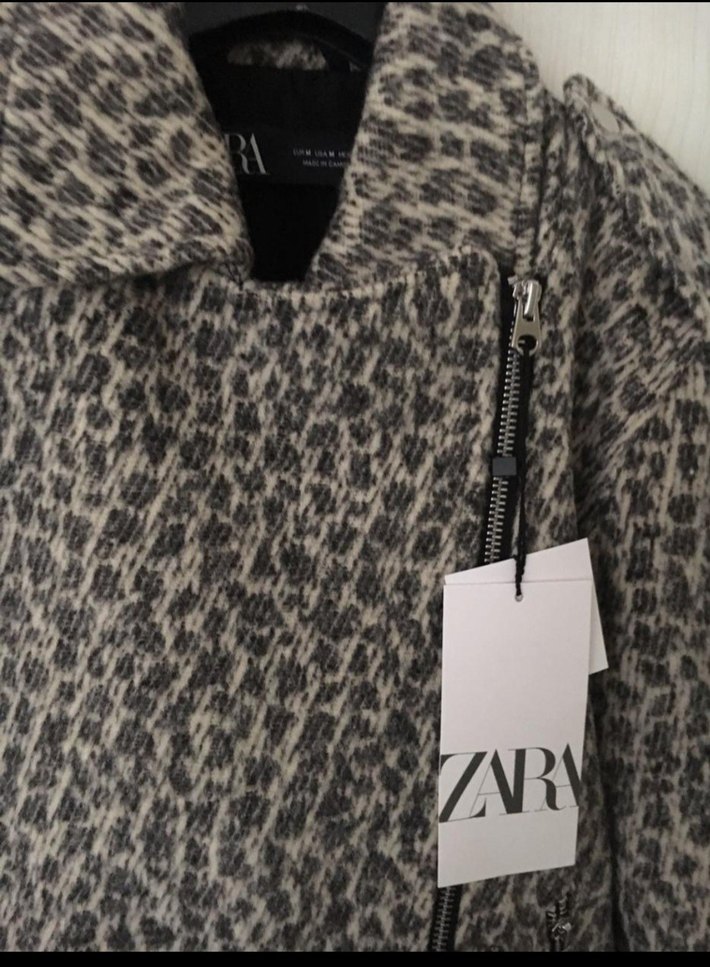 Zara Leopar Desenli Kadın Ceket - Görsel 4