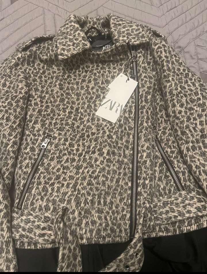 Zara Leopar Desenli Kadın Ceket - Görsel 5