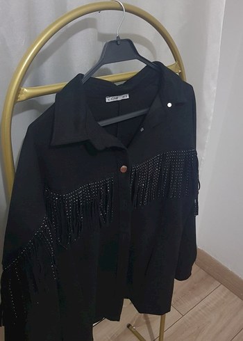 Siyah Uzun Kadın Süet Ceket - Görsel 5