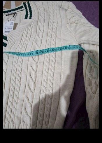 Zara Örgü V Yaka Salaş Kazak - Görsel 7