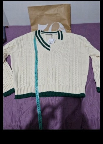 Zara Örgü V Yaka Salaş Kazak - Görsel 6