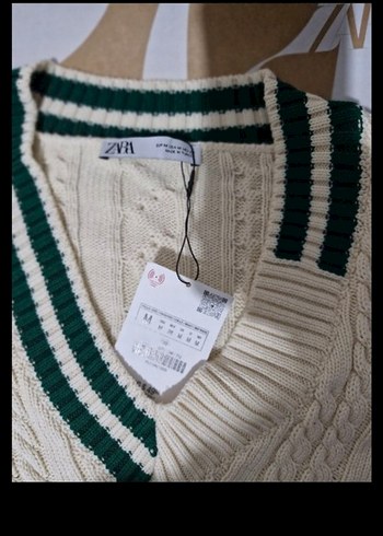 Zara Örgü V Yaka Salaş Kazak - Görsel 2