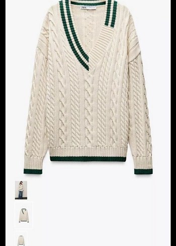 Zara Örgü V Yaka Salaş Kazak - Görsel 3