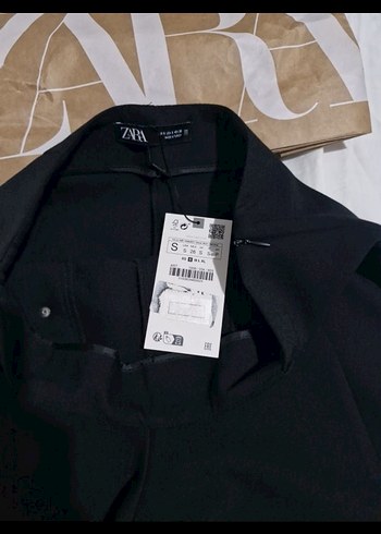 Zara Siyah Yüksek Bel Mini Şort - Görsel 3