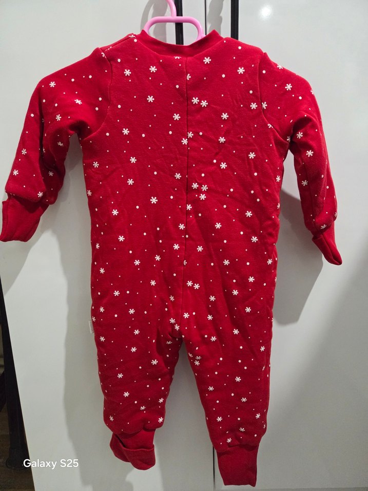 Kırmızı Fermuarlı Kalın  Tulum - Görsel 4