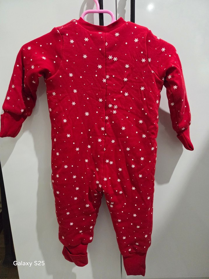 Kırmızı Fermuarlı Kalın  Tulum - Görsel 3