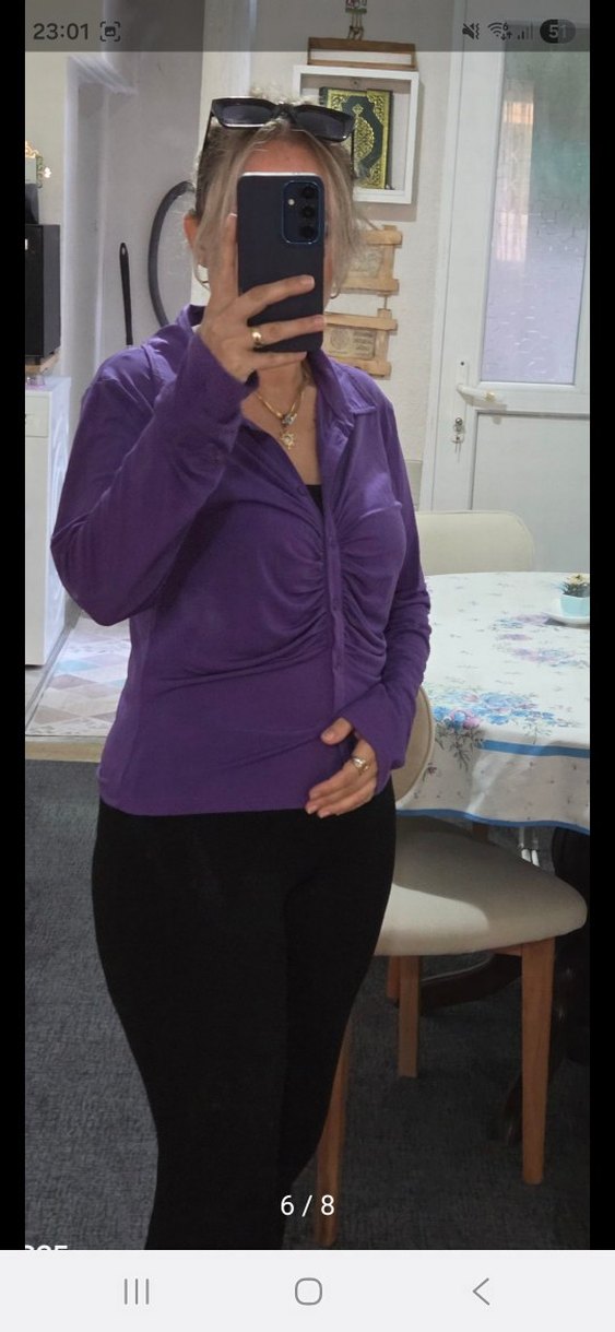 Mor Gömlek - Görsel 5