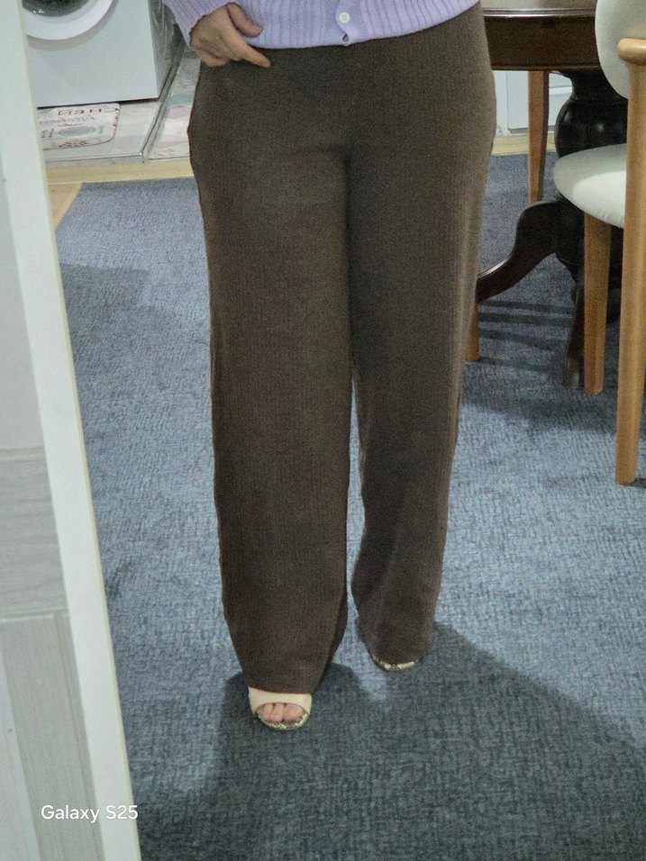 Kahverengi Fitilli Pantolon - Görsel 2