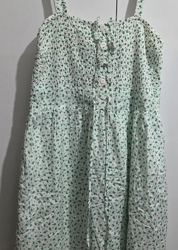 Desenli Midi Askılı Rahat Elbise - Görsel 5