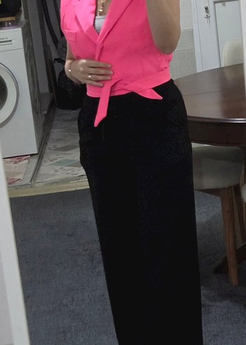 Pembe Kuşaklı Bluz - Görsel 2