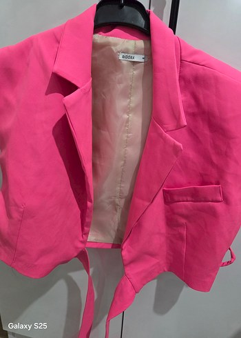 Pembe Kuşaklı Bluz - Görsel 5