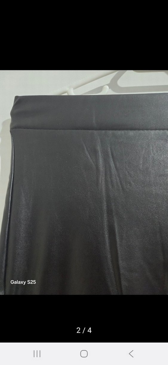 Siyah Suni Deri Tayt - Görsel 2