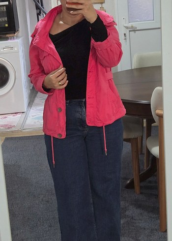 Pembe İnce Kot Ceket - Görsel 2