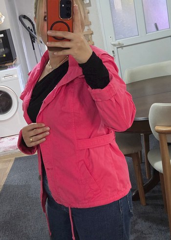 Pembe İnce Kot Ceket - Görsel 6