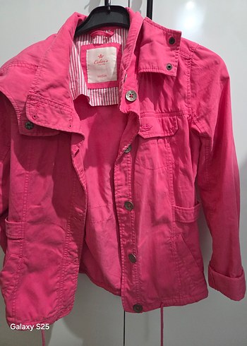 Pembe İnce Kot Ceket - Görsel 7