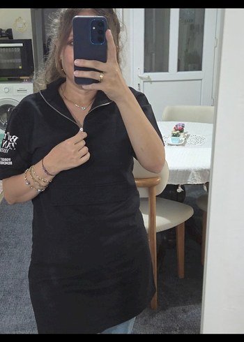 Siyah Uzun Tşört - Görsel 2