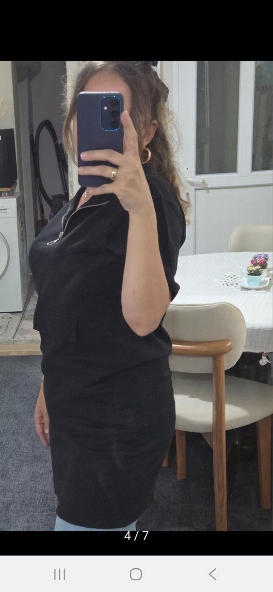 Siyah Uzun Tşört - Görsel 4